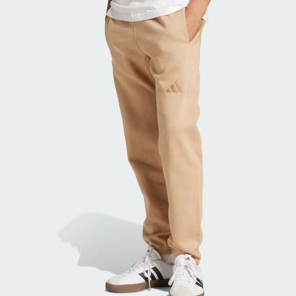 NWT Large Adidas ALL SZN Fleece Regular Tapered Pants Warm Sandstone Joggers - Picture 6 of 6